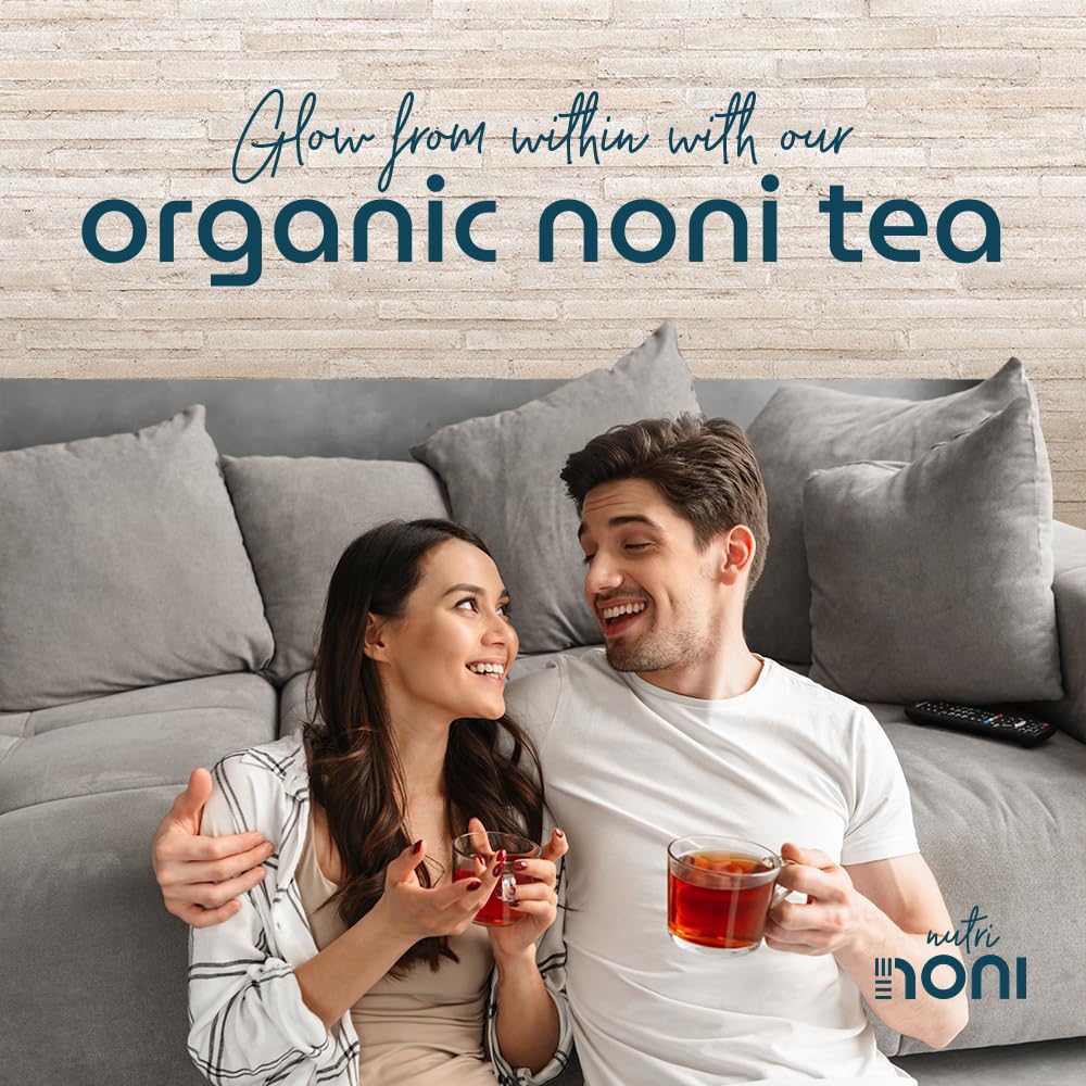 Nutri Noni Té Noni orgánico costarricense 100% puro. Hecho estrictamente a partir de brotes de hoja de noni, hoja rota. 25 porciones. Suelto, sin
