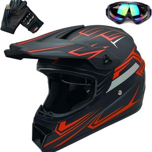 Casco de motocross a la moda para jóvenes, casco unisex para adultos, ATV, todoterreno, bicicleta de montaña, motocicleta, casco rojo, aprobado por Casco de motocross a la moda para jóvenes, casco unisex para adultos, ATV, todoterreno, bicicleta de montaña, motocicleta, casco rojo, aprobado por