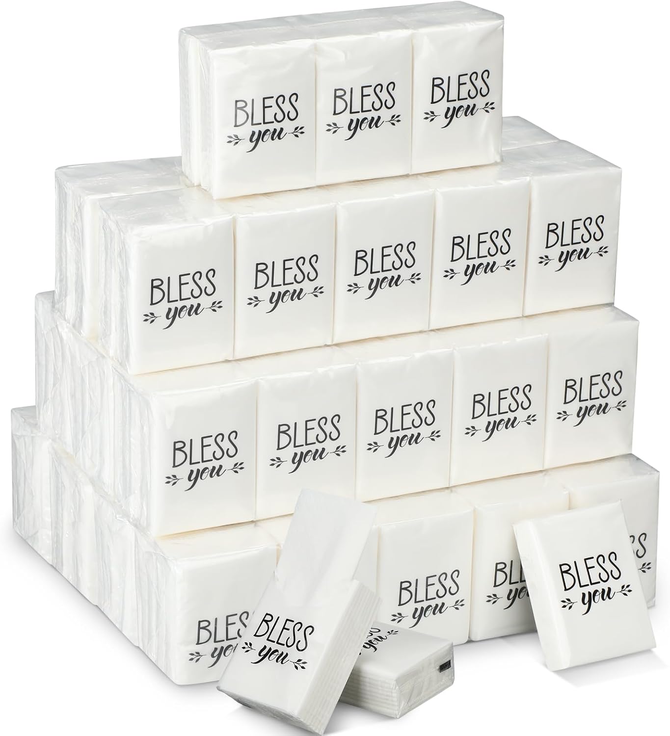 100 paquetes de pañuelos de viaje a granel, 1000 hojas de tejido facial individual, tamaño de viaje, pañuelos pequeños de 3 capas, tamaño mini de