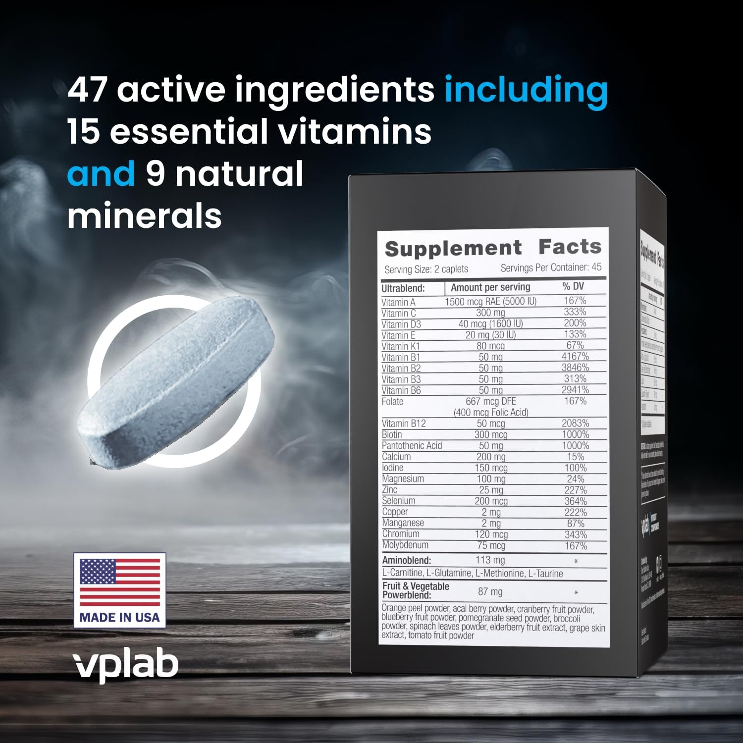 VPLab Ultra Tribulus Terrestris y Complejo Multivitamínico para Hombre