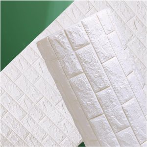 Paneles de pared de espuma 3D para pared de fondo XPEPanel impermeable paracocina, baƱo, sala de estar (color blanco, tamaƱo 70CMX10M) Paneles de pared de espuma 3D para pared de fondo XPEPanel impermeable paracocina, baƱo, sala de estar (color blanco, tamaƱo 70CMX10M)
