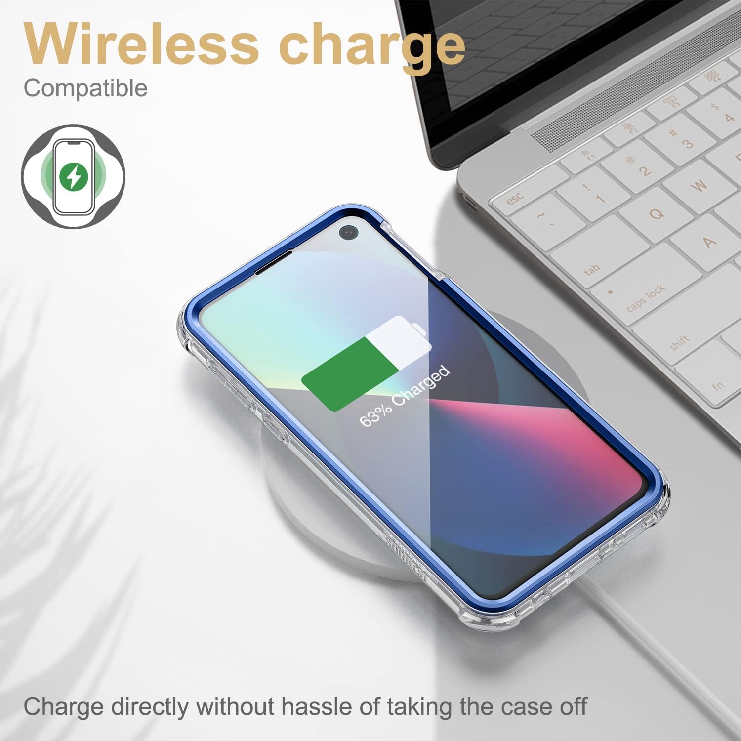 SURITCH Funda transparente para Samsung Galaxy S10E (solo 5.8 pulgadas), protector de pantalla integrado protección de cuerpo completo a prueba de