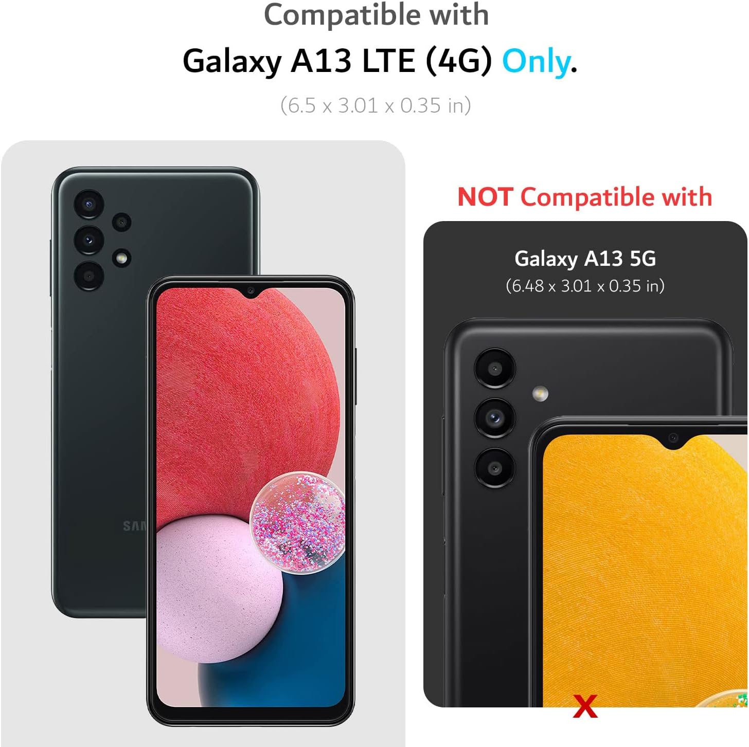 TUDIA DualShield – Funda diseñada para Samsung Galaxy A13 4G, fusión a prueba de golpes, grado militar, delgada, de doble capa, protección