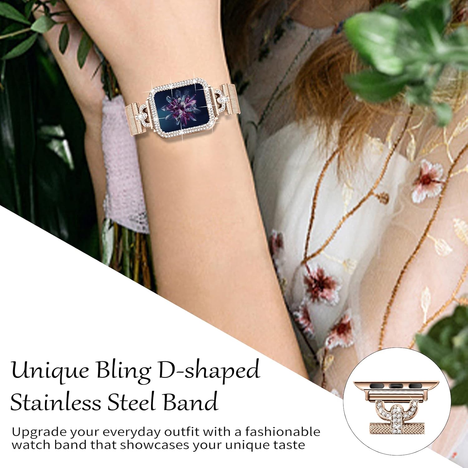 JOYOZY Correa magnética compatible con Apple Watch Band de 1.496 pulgadas, 1.575 pulgadas, 1.614 pulgadas, 1.654 pulgadas, 1.732 pulgadas, correa