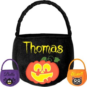 Cesta personalizada de Halloween, bolsa de cubo personalizada con nombre personalizado, bolsa de mano de calabaza, regalos para niños y niñas, Cesta personalizada de Halloween, bolsa de cubo personalizada con nombre personalizado, bolsa de mano de calabaza, regalos para niños y niñas,