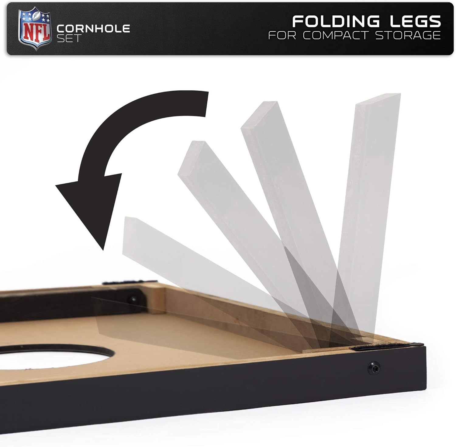 Wild Sports Juego de Cornhole de madera MDF NFL de 2’x3′