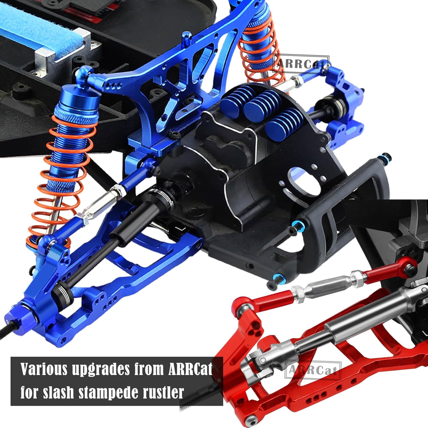 Piezas de mejora, tensores Camber Links para 110 Slash 2WD 4X4Rustler 2WD 4X4Hoss 2WD 4X4Stampede 2WD 4X4 RC camión, tensores ajustables de