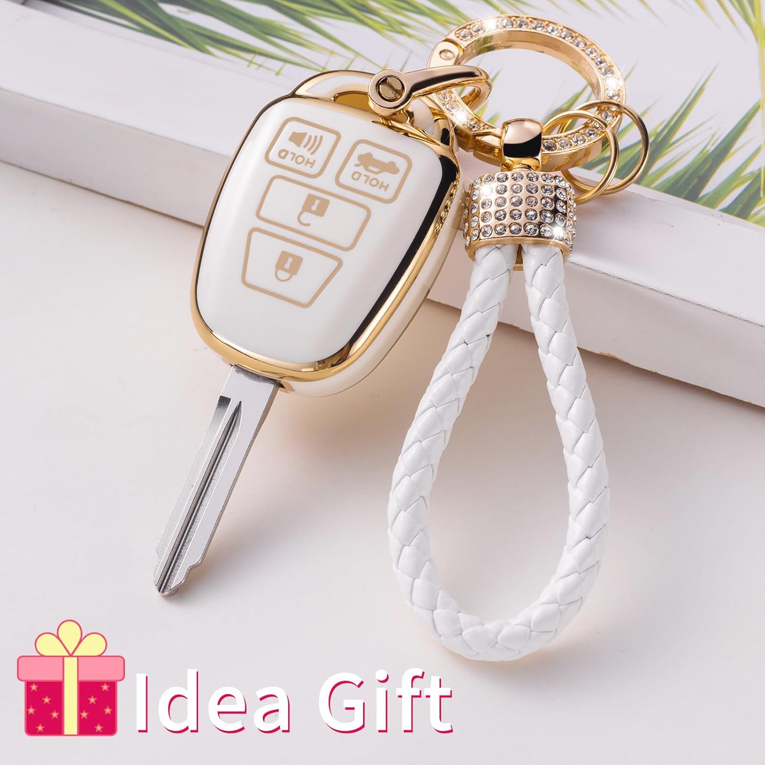Gematay Funda para llavero Toyota compatible con Corolla 2014 2015 2016 2017 2018 2019 Camry 2014-2017 Tacoma 2016-2018 Smart Key Protector