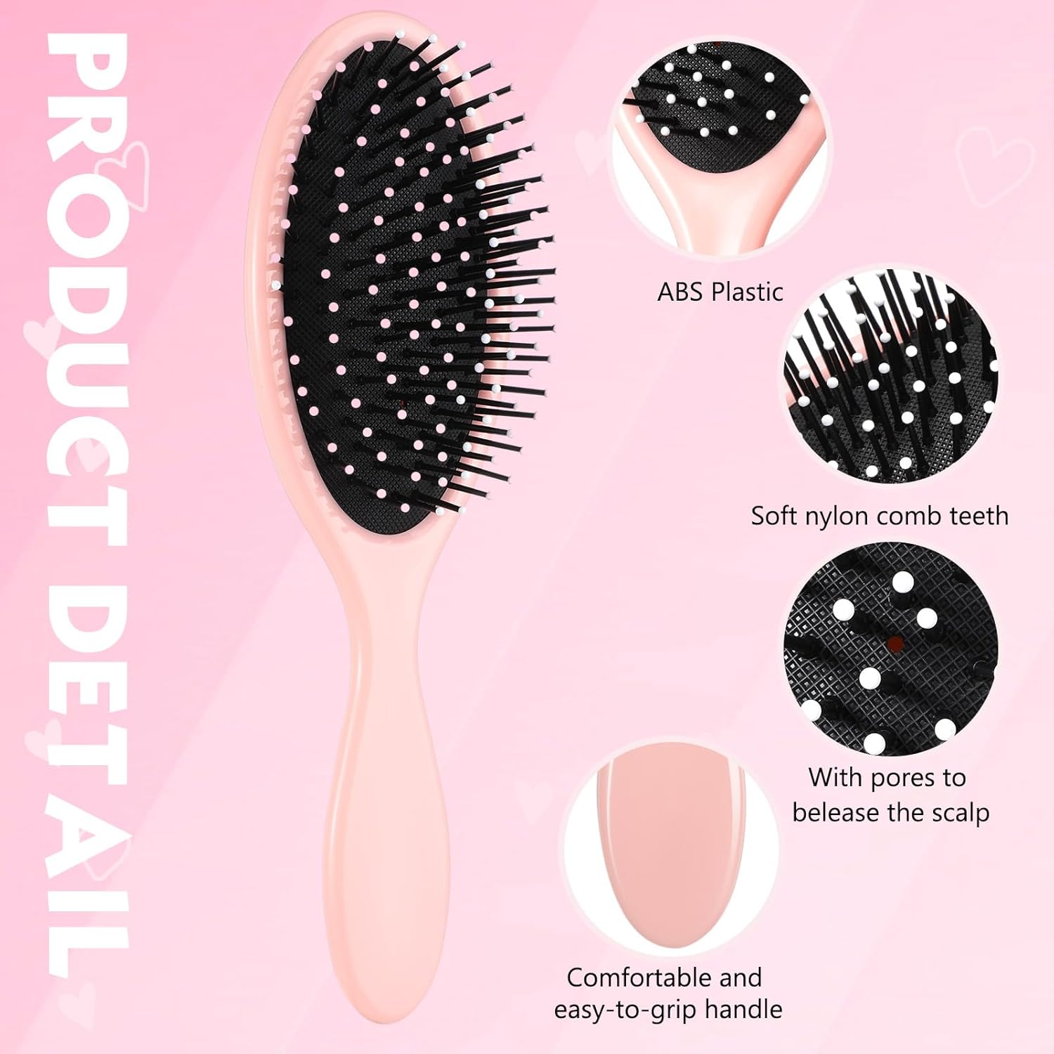 Ziliny Juego de 28 mini peines para cabello mojado, incluye 14 cepillos desenredantes de viaje, 14 peines para desenredar, cerdas suaves para