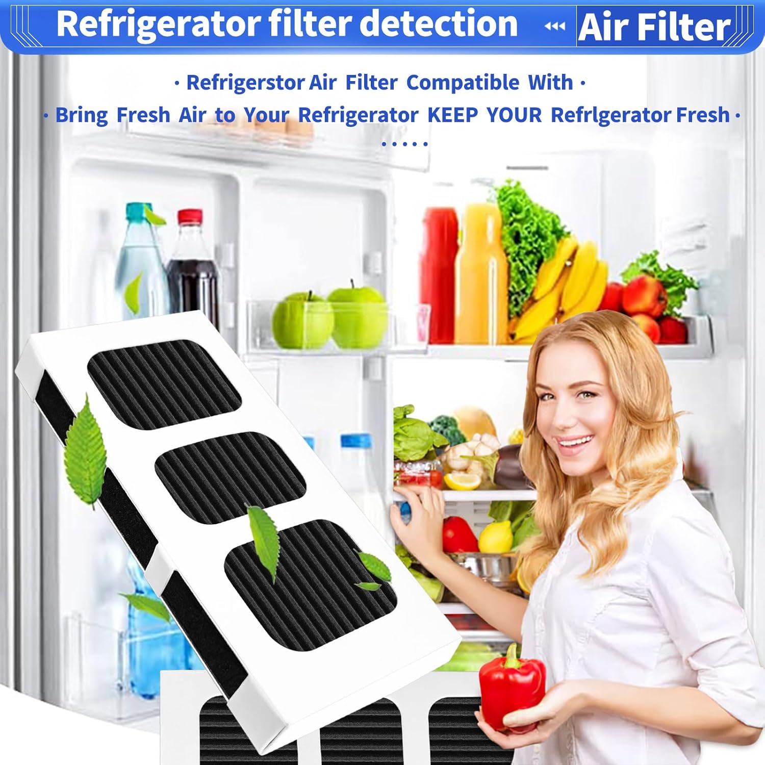 Paquete de 4 filtros de aire Paultra2 para refrigerador Frigidaire PAULTRA2 Pure Air Ultra II filtro de aire para refrigerador, Electrolux Part