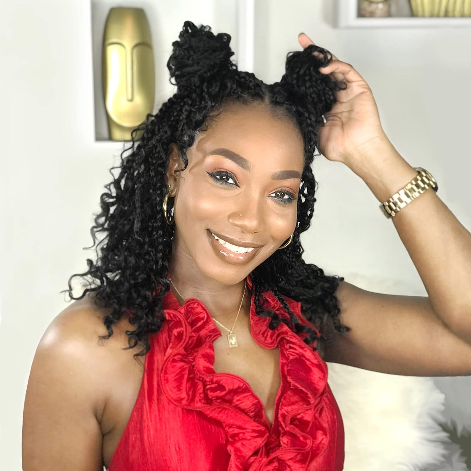 Fulcrum Goddess Box – Trenzas de ganchillo de 10 pulgadas, paquete de 9 paquetes de trenzas de ganchillo para mujeres negras, trenzas de ganchillo
