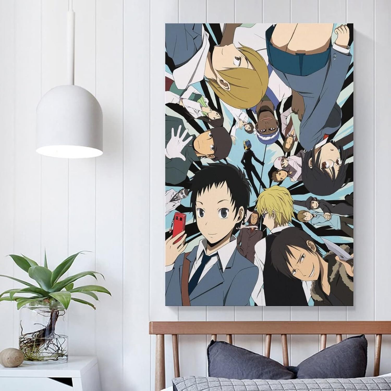 Póster de anime Durarara – Póster decorativo de pared en lienzo e impresión artística moderna para decoración de dormitorio familiar, 12 x 18