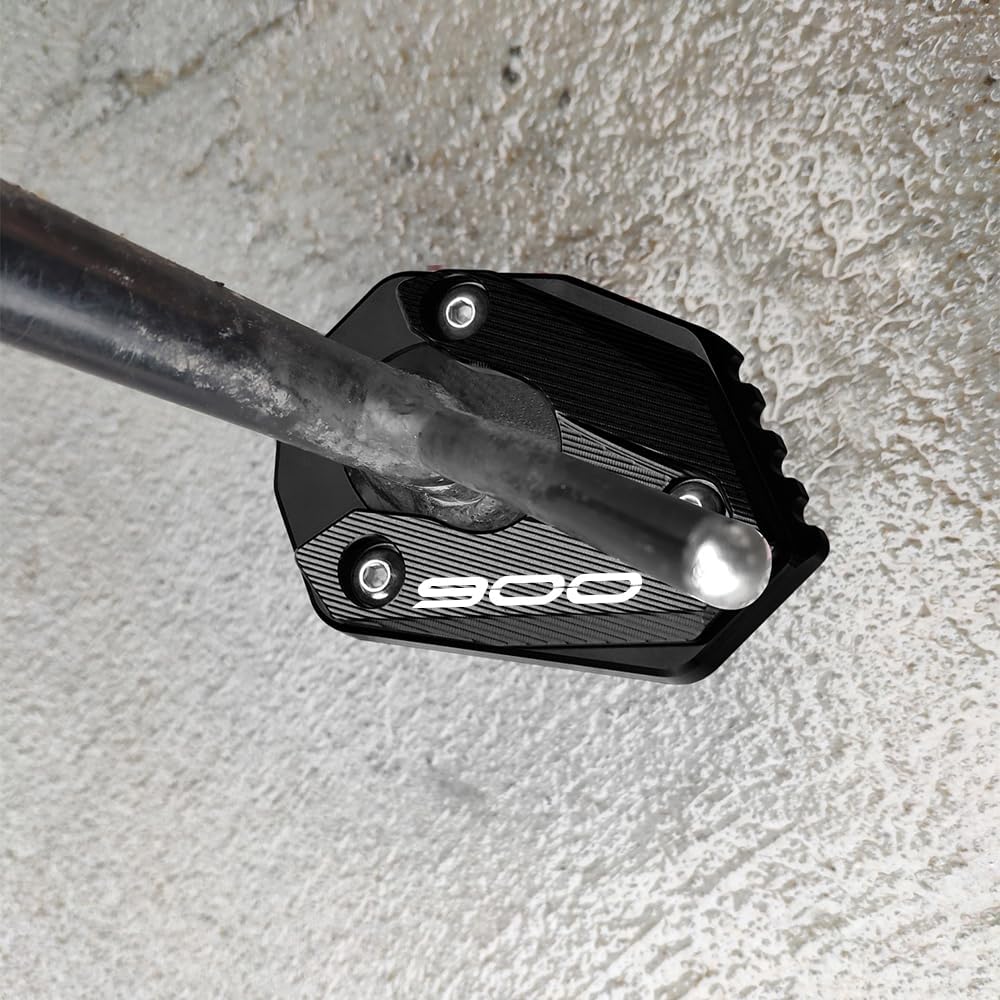 Mokiton Placa de soporte de extensión de soporte lateral para motocicleta compatible con Kawasaki Z900 2017-2023  Soporte de almohadilla de pie Z