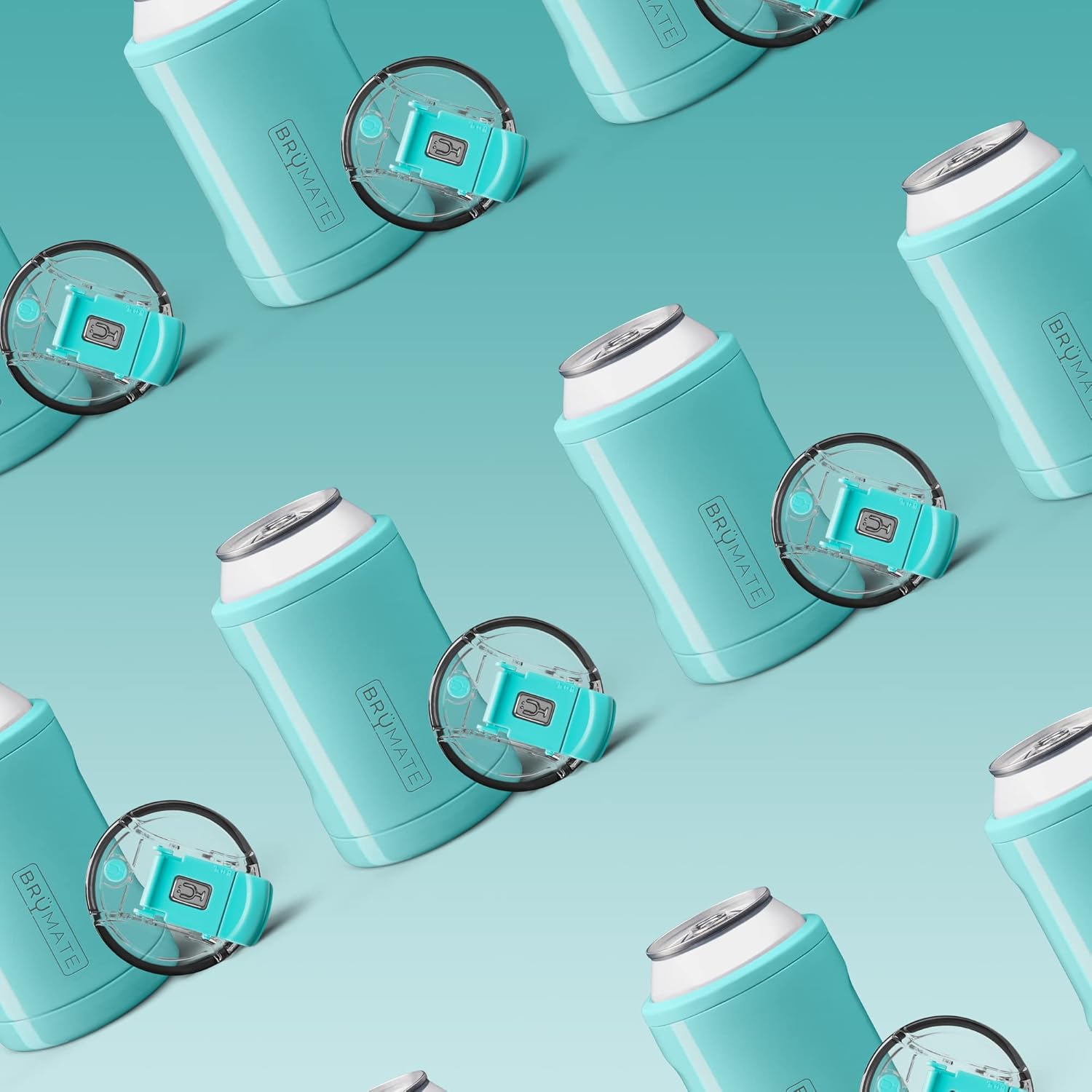 BrüMate Hopsulator Duo – Enfriador de latas 2 en 1 aislado para latas de 12 onzas + vaso 100 % a prueba de fugas con tapa, puede aislarse para