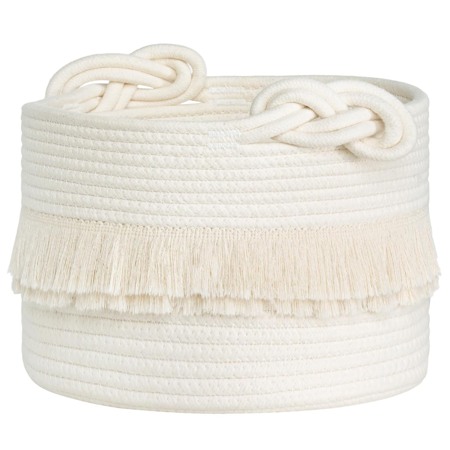 TIMEYARD Cesta de almacenamiento pequeña de cuerda tejida para organizar la cesta de regalo, cesta vacía para la ropa sucia del bebé para juguetes,