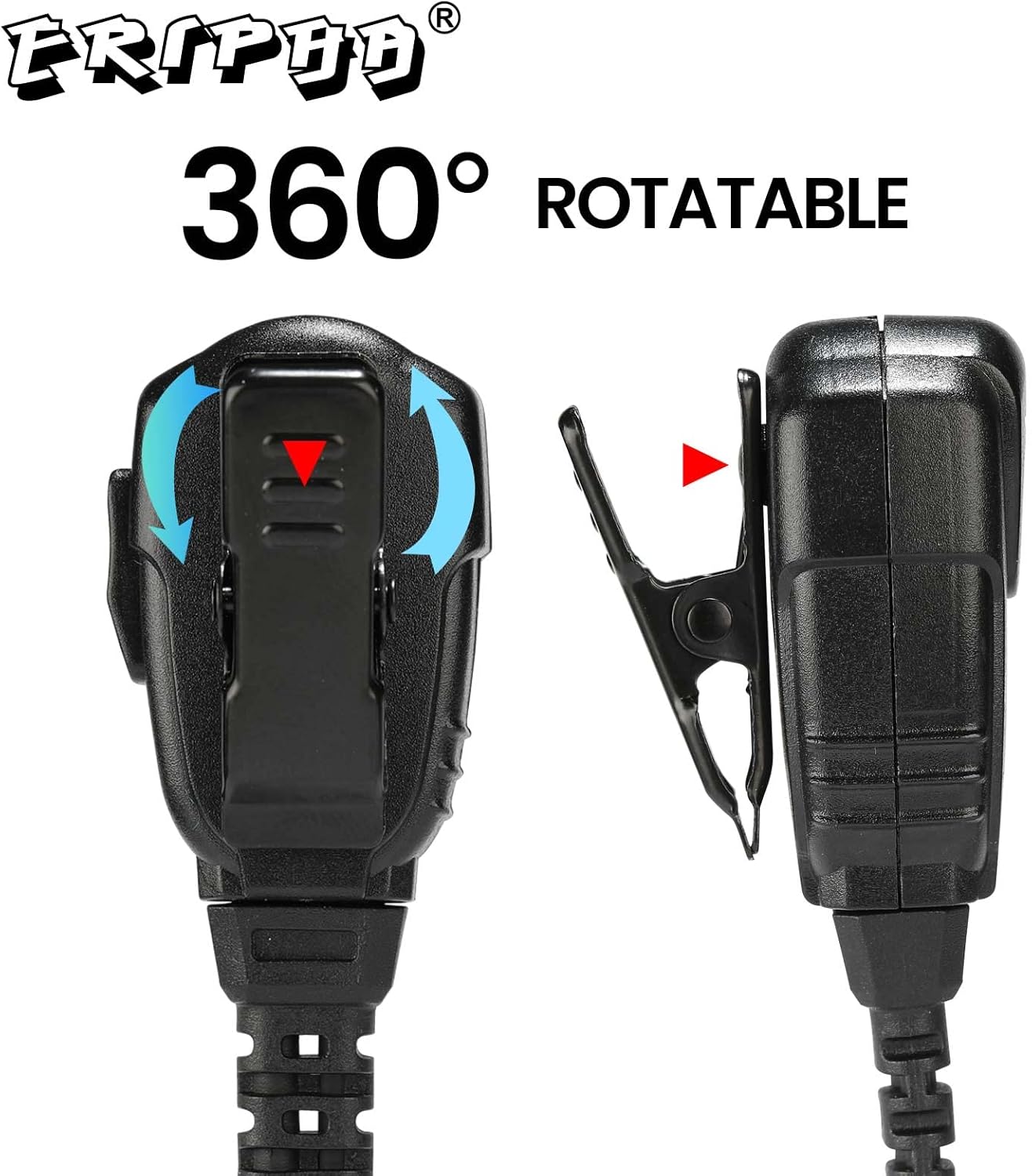 ERIPHA Auricular Walkie Talkie de 2 pines con micrófono PTT y tubo acústico de aire compatible con Motorola BPR40 CLS 1110 1410 VL50 RDM2070D