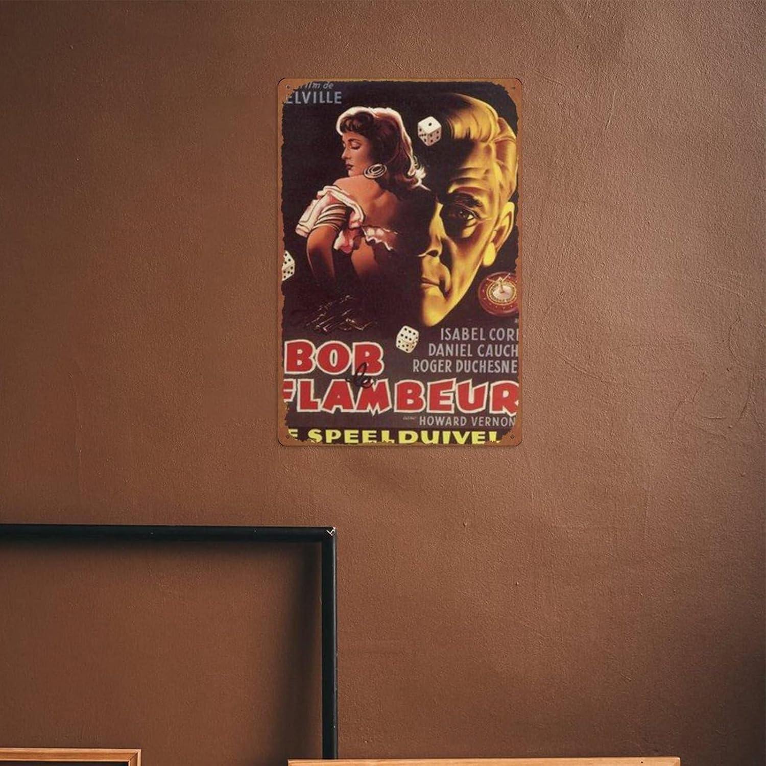 Póster de Bob the Gambler con logotipo de metal estilo cafetería, bar, garaje, jardín, puerta, decoración de pared, 8 x 12 pulgadas