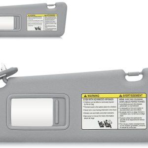 Visera solar izquierda del lado del conductor con luz para Toyota Highlander 2008 2009 2010 2011 2012 2013 montaje de visera, repuesto Visera solar izquierda del lado del conductor con luz para Toyota Highlander 2008 2009 2010 2011 2012 2013 montaje de visera, repuesto