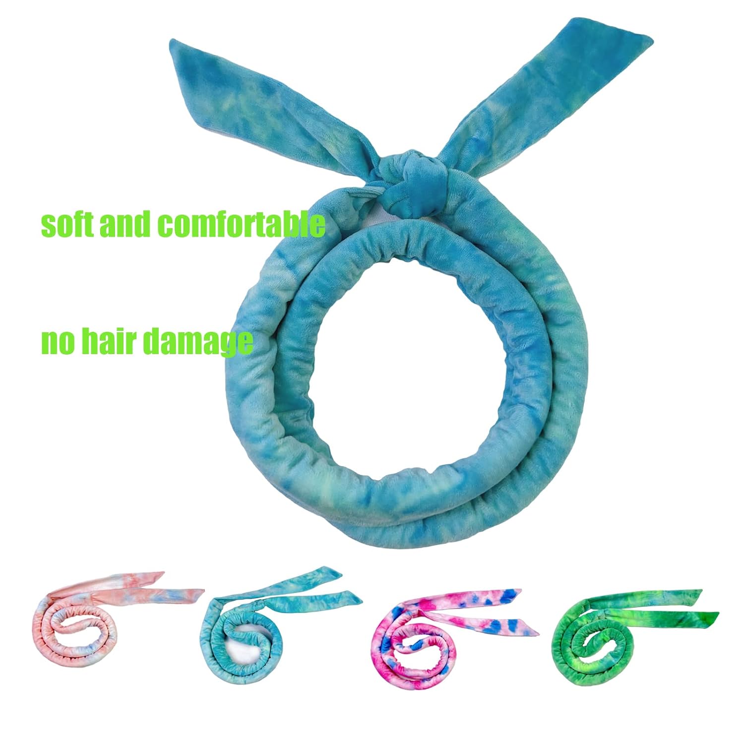 Diadema de barra rizadora sin calor, rizadores de pelo para dormir, cinta de rizo sin calor, rizadores sin calor para mujeres, rodillos de pelo para