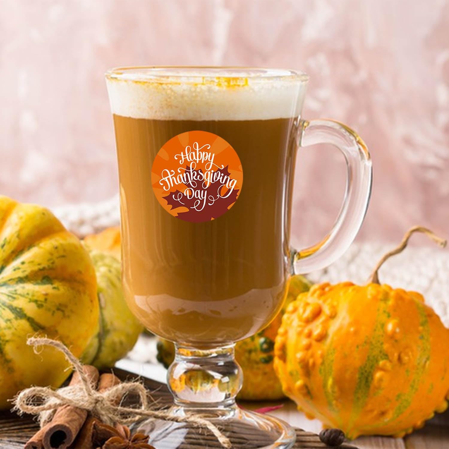 96 calcomanías de pavo de Acción de Gracias, etiquetas redondas para sellar sobres, etiquetas autoadhesivas de calabaza para el día de Acción de
