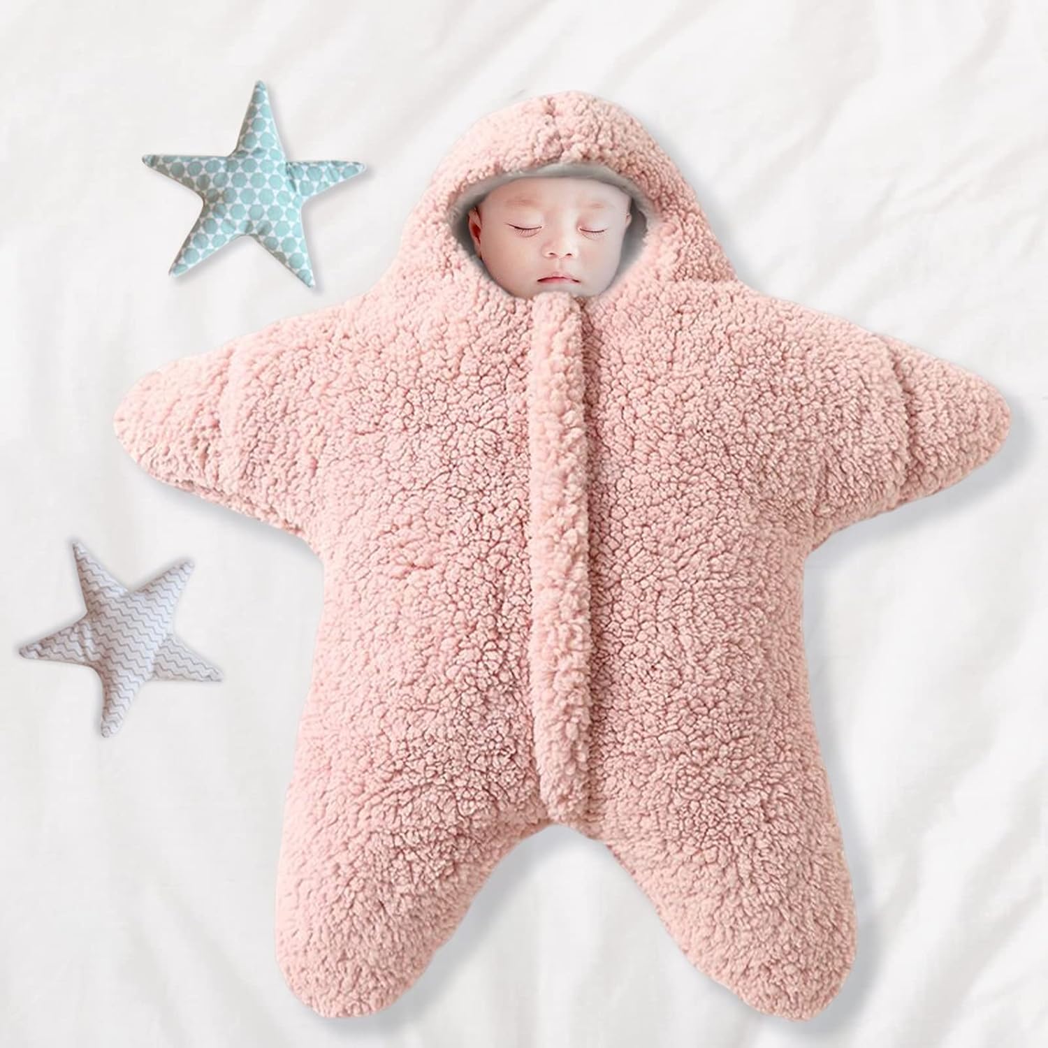 Manta de cochecito para dormir para bebé, a prueba de viento, con diseño de estrella de mar, cálido traje de nieve para bebés recién nacidos,