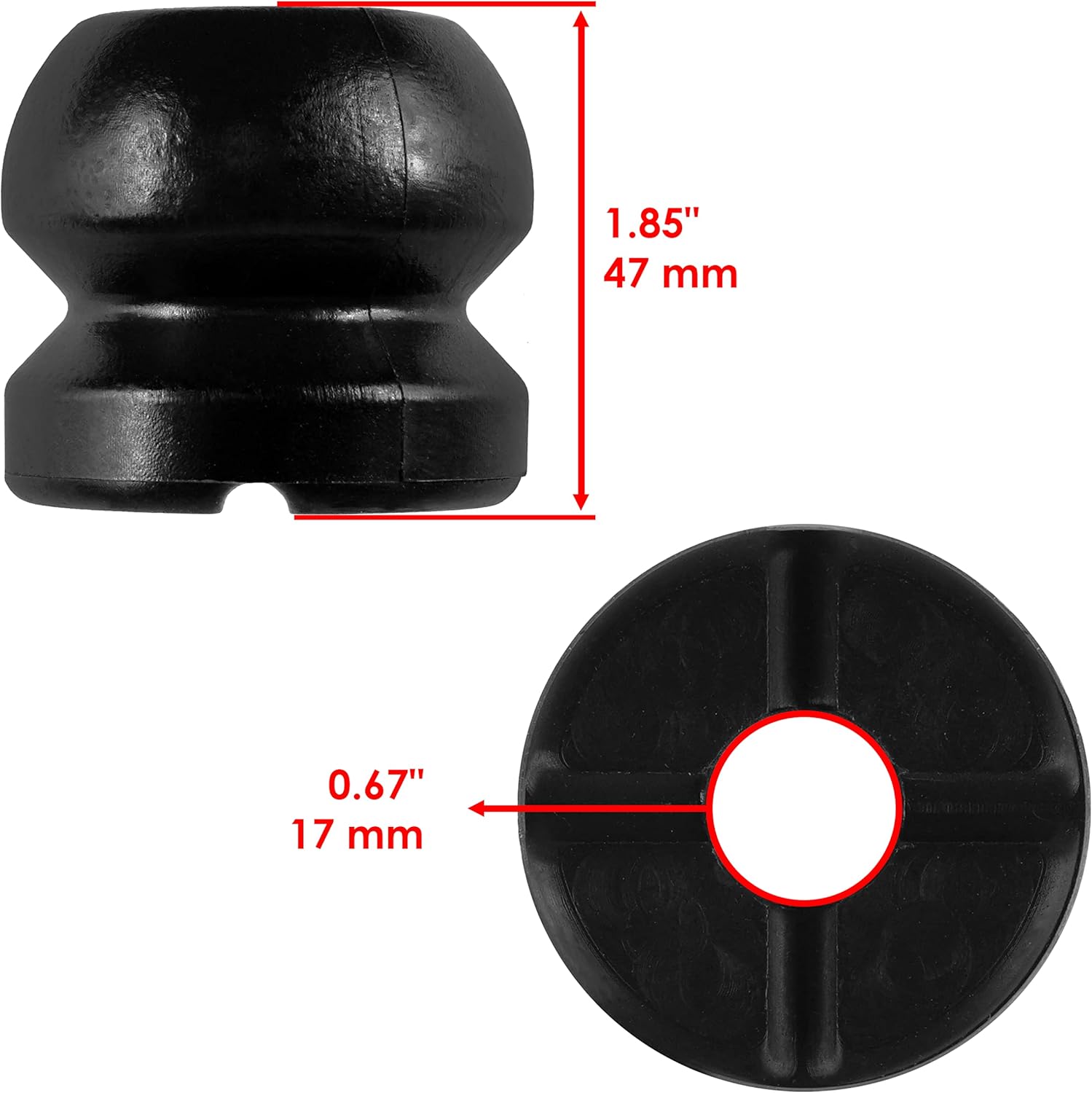 Caltric Bola de pivote inferior de puntal delantero con parachoques compatible con Polaris Ranger 570 EFI 2014 2015 2016 2017 2018 2019