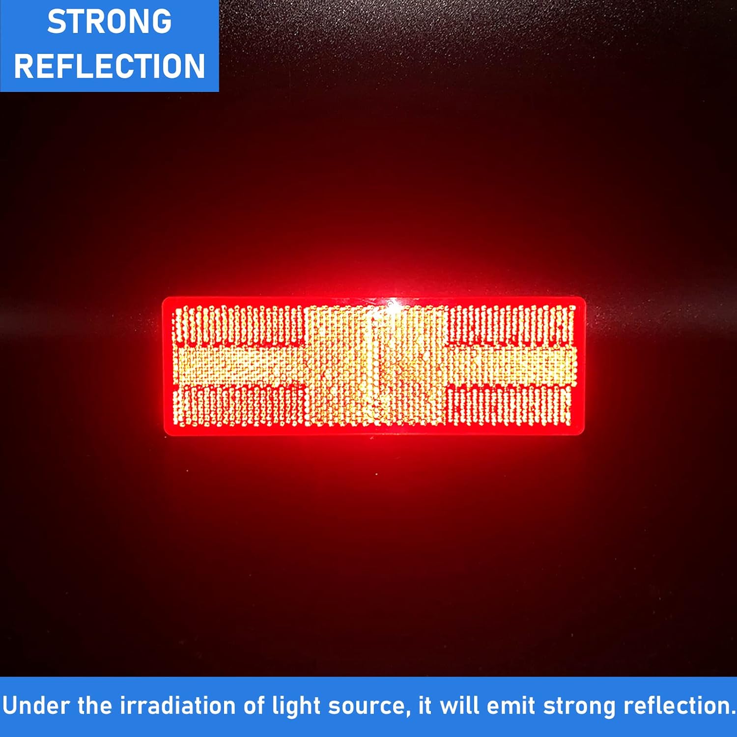 Reflector 150X50mm autoadhesivo rectángulo de seguridad impermeable para entrada de buzón remolque