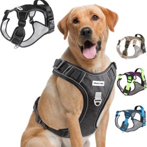WindyTails Arnés para perro grande, mediano y extra grande, antitirones, para perros grandes, medianos y medianos con clip frontal, arnés ajustable WindyTails Arnés para perro grande, mediano y extra grande, antitirones, para perros grandes, medianos y medianos con clip frontal, arnés ajustable