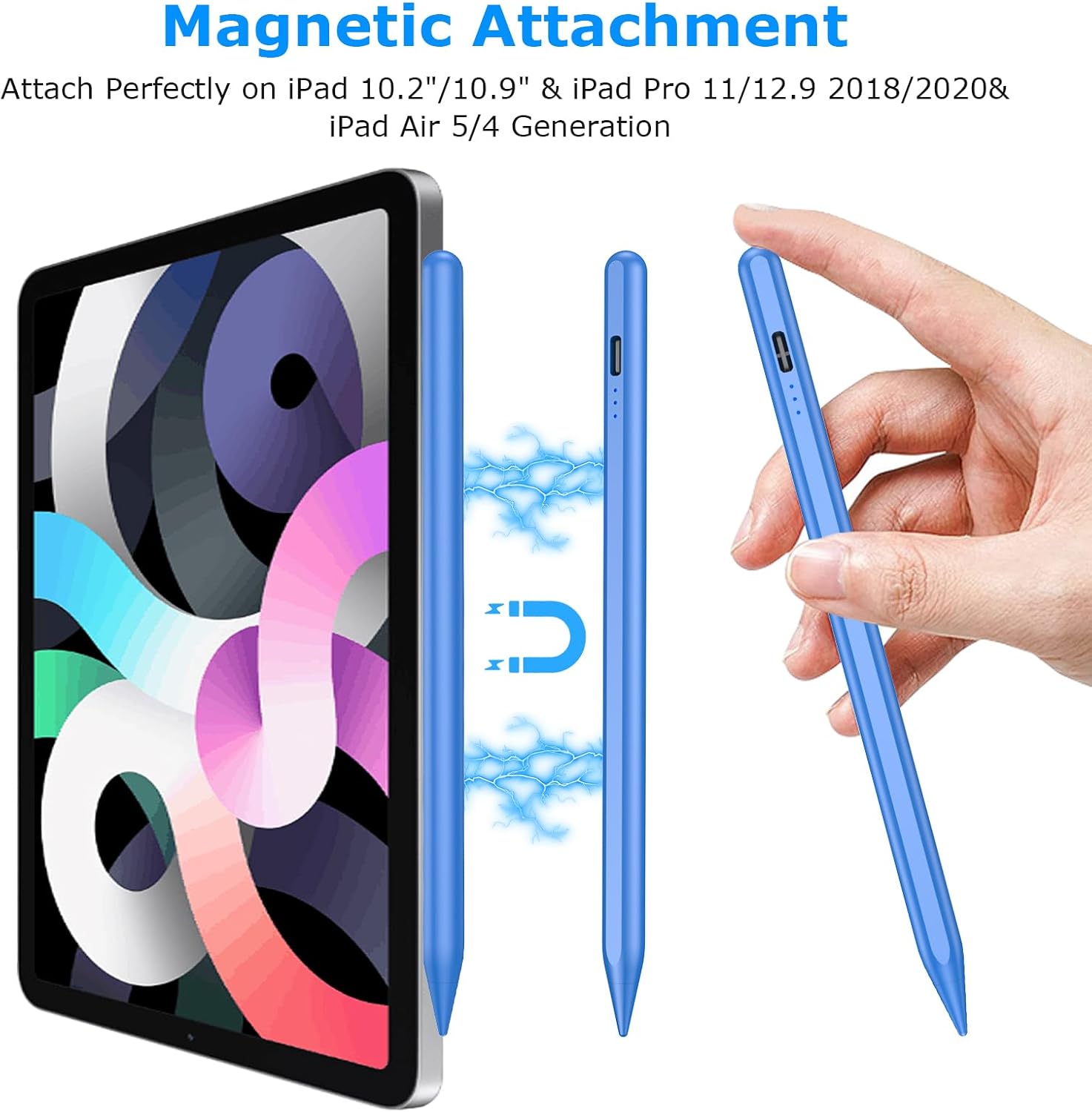 Lápiz capacitivoApple Pencil para iPad de 109 generación, compatible con (2018-2022) Apple iPad Pro 11 y 12.9 pulgadas, iPad Mini 65 generación,