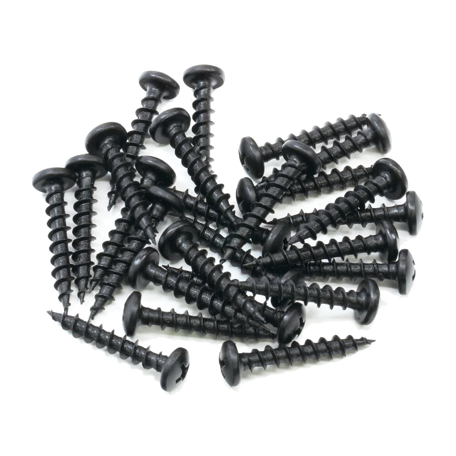 Paquete de 1000 tornillos Rok Hardware #8 x 1 pulgada de rosca gruesa profunda, tornillos de cabeza plana de madera de fosfato negro MDF