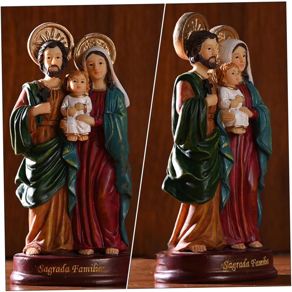Yardwe Adornos de Jesús, decoración de oficina, decoración para el hogar, decoración al aire libre, cocina, estatua de Virgen de la iglesia, figura