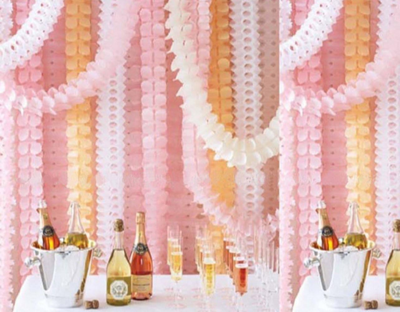 9 guirnaldas de papel de cuatro hojas reutilizables plegables para decoración de bodas y eventos, flores de papel colgantes, 11.8 ft  11.81 pies