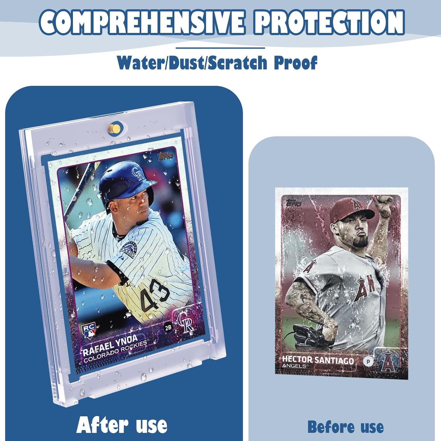Portatarjetas magnéticos de 24 quilates para tarjetas intercambiables, tarjeteros de béisbol de acrílico de 35 puntos con 24 soportes para tarjetas,