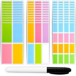 560 etiquetas impermeables de color, etiquetas impermeables para botellas con rotulador negro, varios colores y tamaños, etiquetas extraíbles para 560 etiquetas impermeables de color, etiquetas impermeables para botellas con rotulador negro, varios colores y tamaños, etiquetas extraíbles para