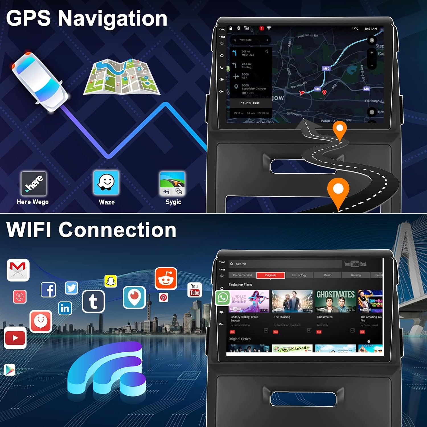 Android 13 Radio estéreo para coche para Ford F150 F-150 2009 2010 2011 2012, pantalla táctil de 9 pulgadas Bluetooth con enlace de espejo Navi GPS