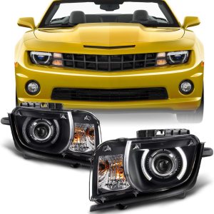 AKKON – Para negro 2010 2011 2012 2013 Chevy Camaro conductor y pasajero ambos lados proyectores faros delanteros AKKON – Para negro 2010 2011 2012 2013 Chevy Camaro conductor y pasajero ambos lados proyectores faros delanteros