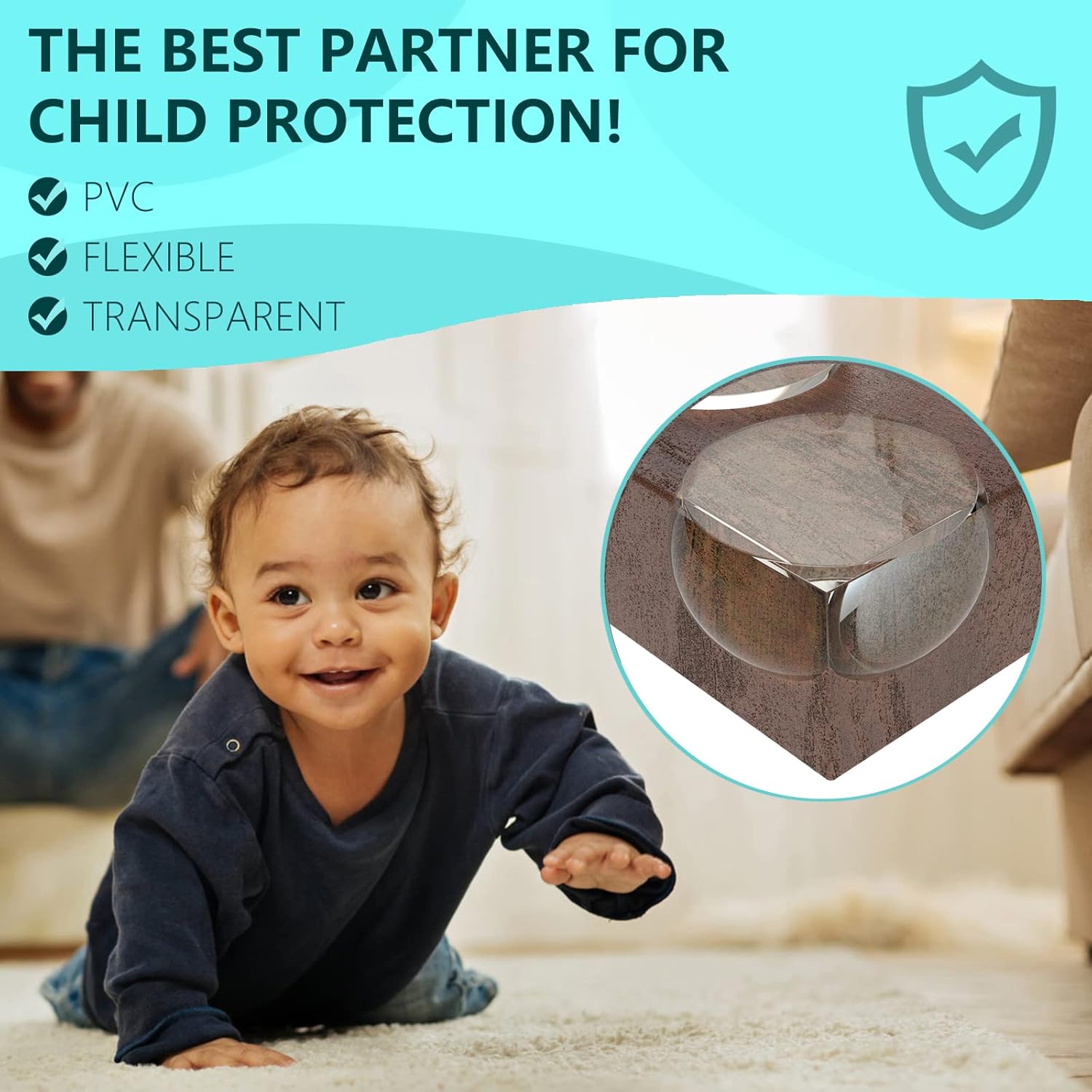 Protector de esquina para bebé, paquete de 24 protectores L, protector de esquinas para muebles y parachoques de seguridad de bordes, parachoques y