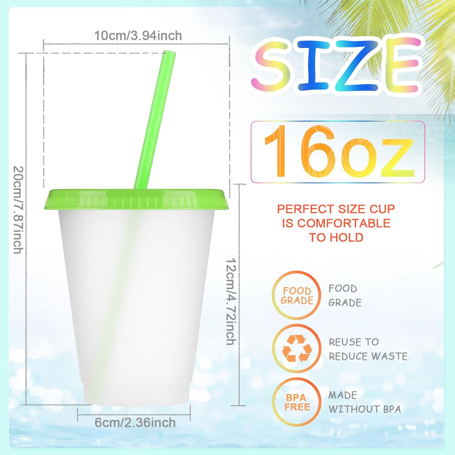Vasos con pajitas y tapas, vaso para niños con pajilla, botella de agua reutilizable, taza de viaje para café helado, taza de plástico para adultos,