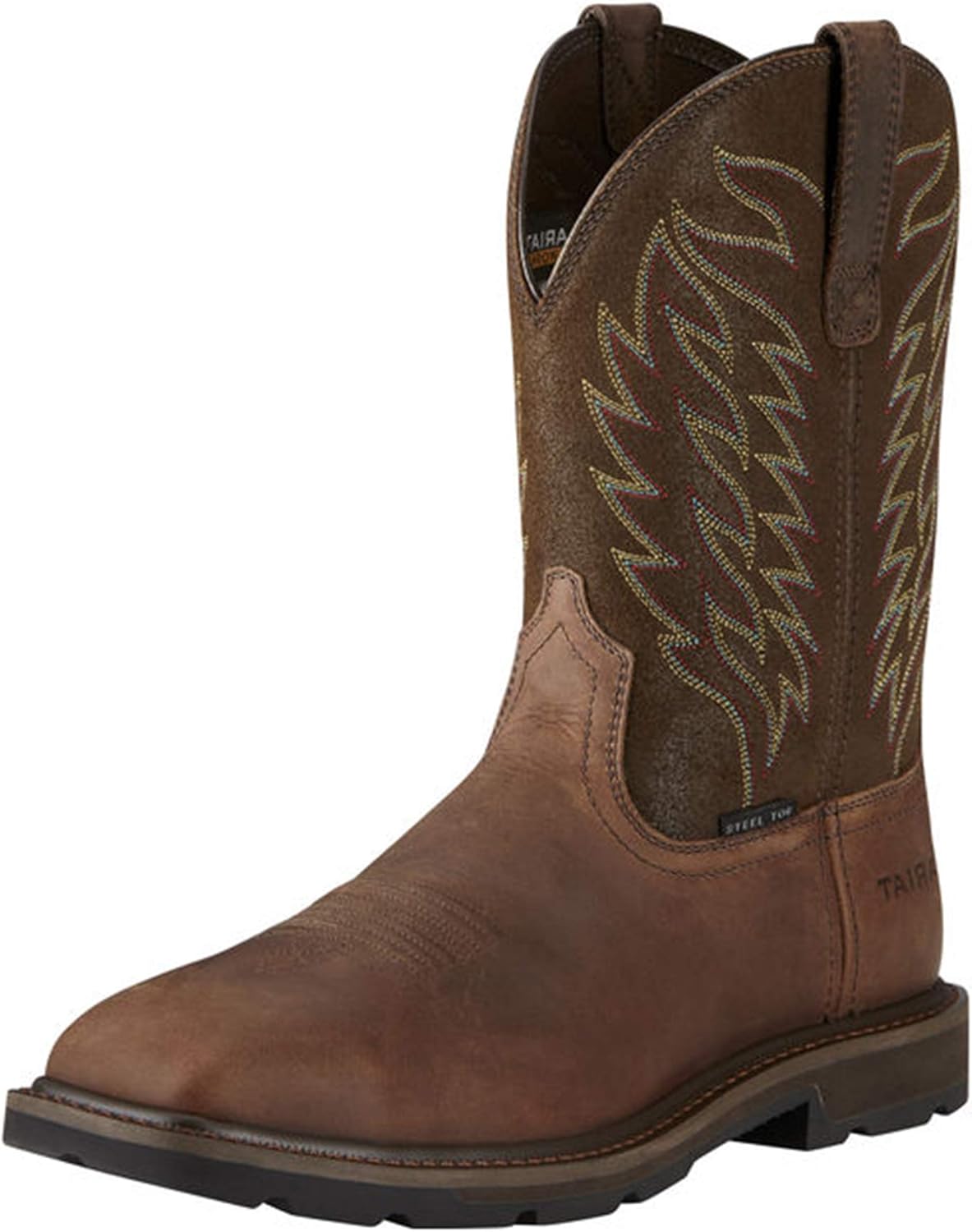 Ariat – Botas de trabajo de pionero para hombre, cuadradas, anchas, puntera de acero, para hombre