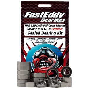 FastEddy Bearings Compatible con HPI E10 Drift Fail Crew Nissan Skyline R34 GT-R Kit de rodamientos sellados de cerámica FastEddy Bearings Compatible con HPI E10 Drift Fail Crew Nissan Skyline R34 GT-R Kit de rodamientos sellados de cerámica