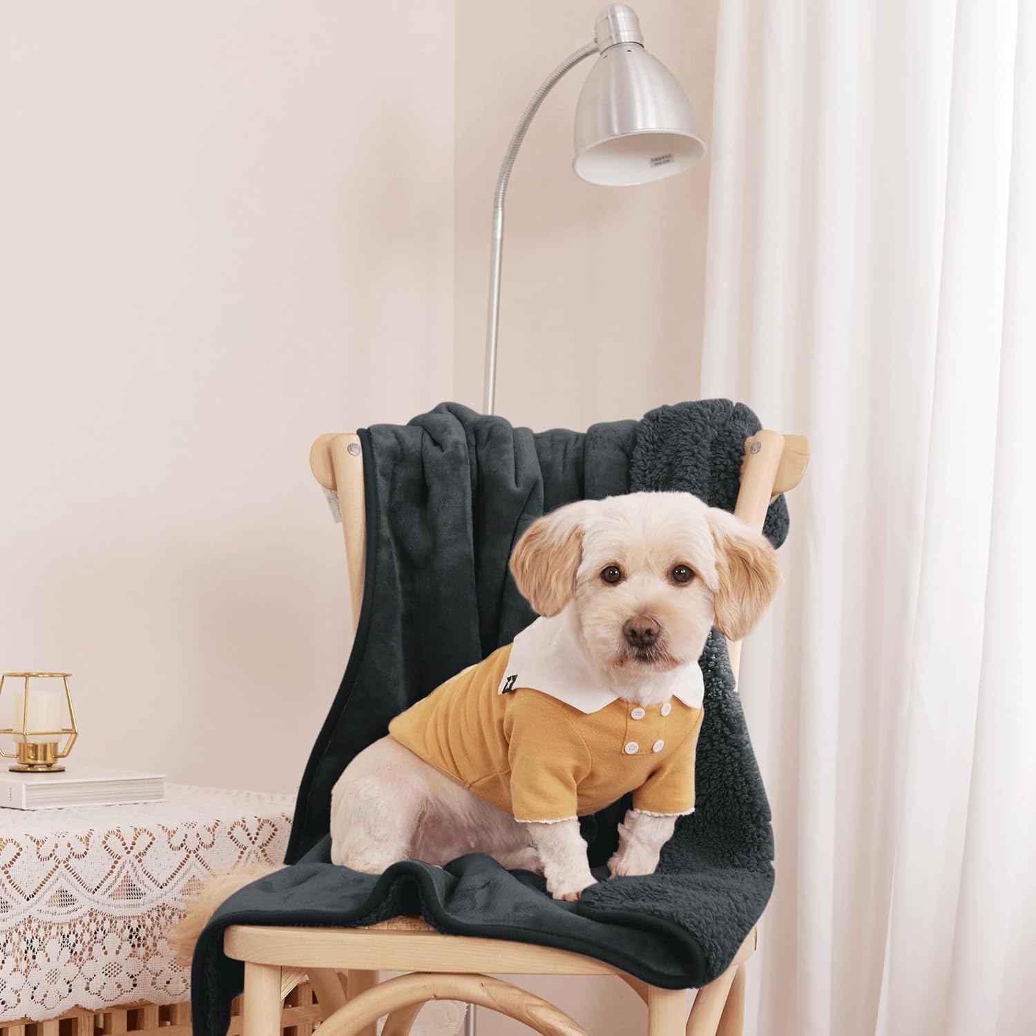 NICETOWN Mantas impermeables para perros pequeños  Manta para gatos pequeños, lavable para proteger el sofá y los muebles, manta de forro polar