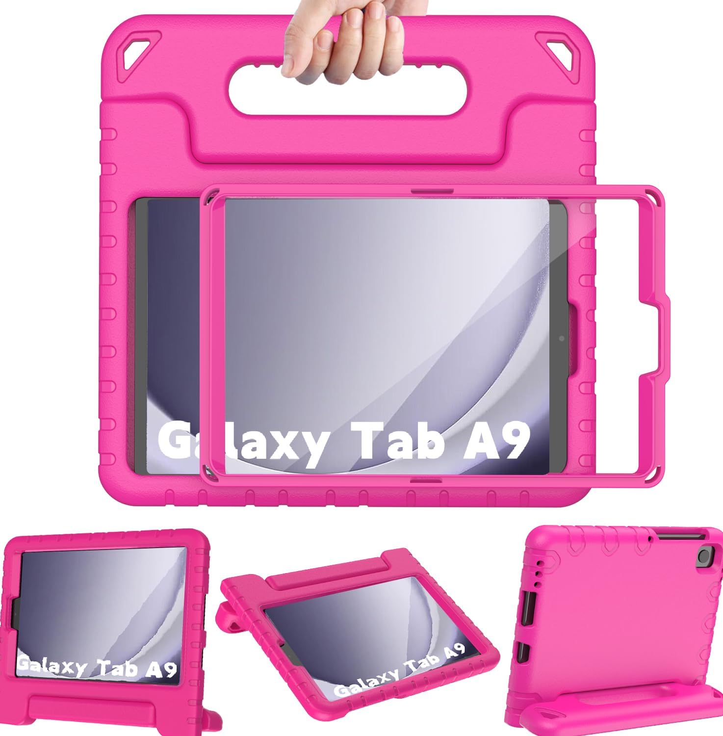 BMOUO Funda para niños para Samsung Galaxy Tab A9 de 8.7 pulgadas 2023 (SM-X110X115X117) y Galaxy Tab A7 Lite 2021, con protector de pantalla, a