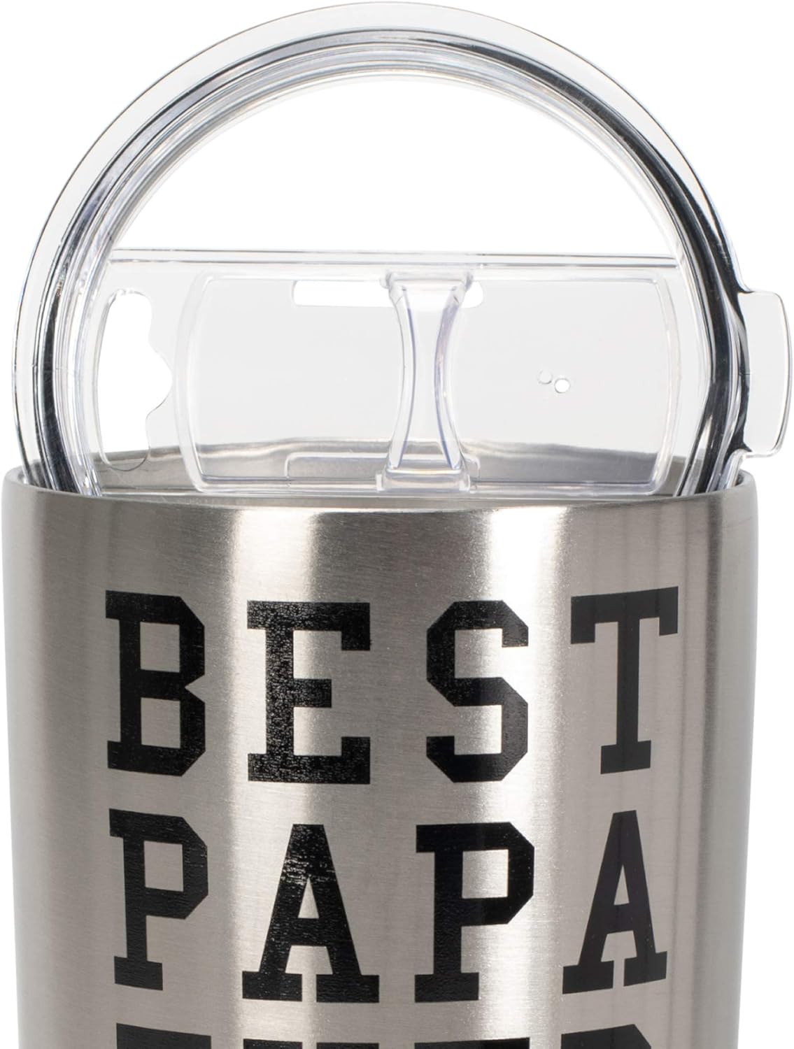 Elanze Designs Best Papa Ever – Taza de viaje de acero inoxidable de 30 onzas con tapa