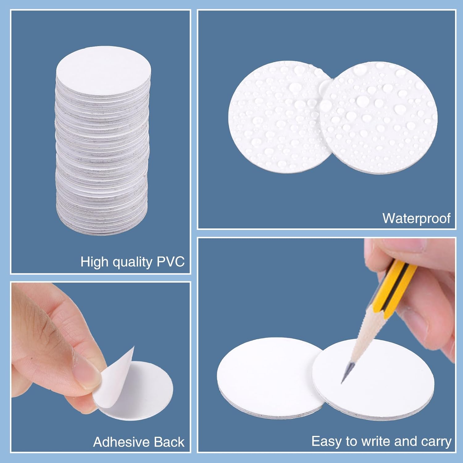 40 etiquetas NFC, 215 calcomanías NFC con chip redondo NFC 215, tarjetas de monedas NFC regrabables con parte trasera adhesiva, compatibles con