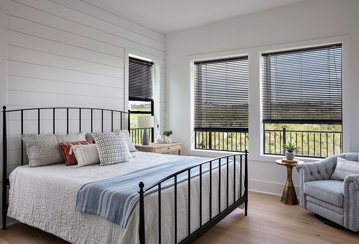LazBlinds Mini persianas horizontales de aluminio de 1 pulgada sin herramientas, sin taladro, para ventana, corte personalizado a medida, opacas,