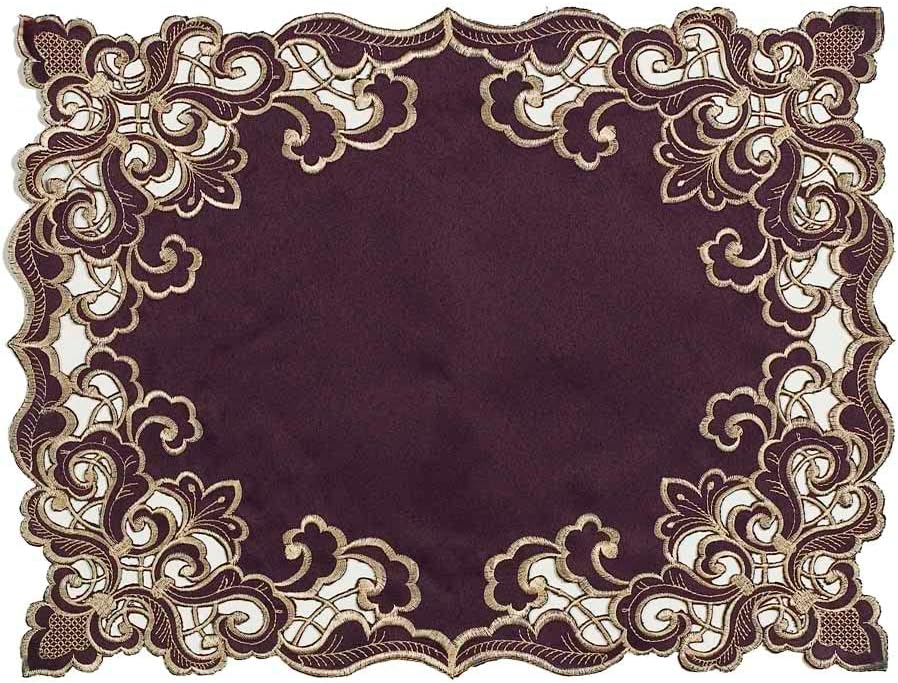 Manteles individuales  Juego de 4 hechos a mano con bordado europeo para recepciones de boda, banquetes, fiestas, cocina, comedor, mesa auxiliar,