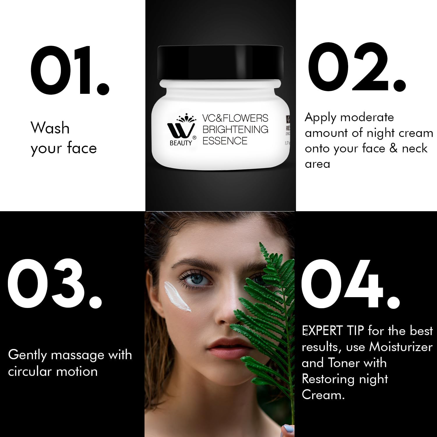 Crema de noche restauradora para la cara  Crema hidratante antienvejecimiento  Crema facial renovadora para la piel con esencia hidrorica  1.7 onzas