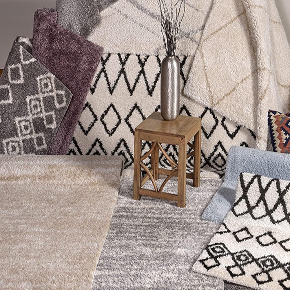 Gertmenian Air Shag Fresh Collection 18584 – Alfombra clásica de microfibra de felpa, para dormitorio, cuarto de bebé, sala de estar, comedor,