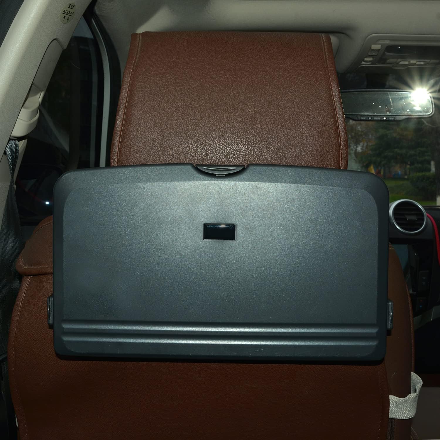BESTLY – Bandeja plegable portátil multifuncional para asiento de automóvil, bandeja para asiento trasero de vehículo, mantente organizado cuando