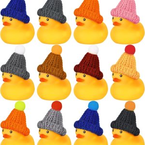 Chivao 12 patos de goma con 12 lentes de sol, sombreros, gorros, bufanda, pequeños patos de crucero a granel, juguetes de bañera para regalo del día Chivao 12 patos de goma con 12 lentes de sol, sombreros, gorros, bufanda, pequeños patos de crucero a granel, juguetes de bañera para regalo del día